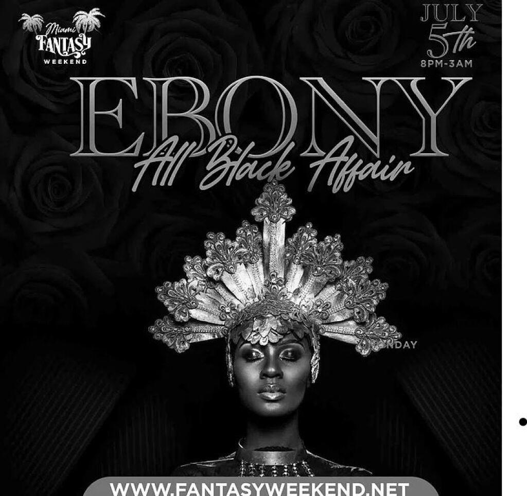 Ebony - All Black Finale flyer or graphic.