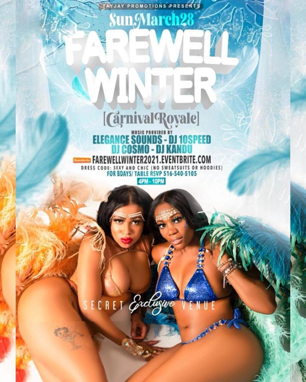 Farewell Winter: Carnival Royale flyer or graphic.
