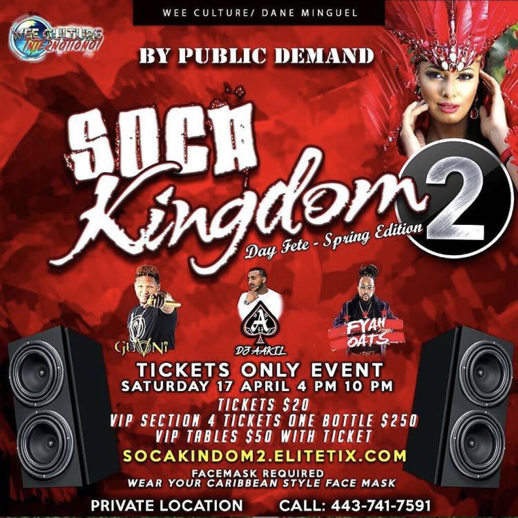 Soca Kingdom 2 flyer or graphic.