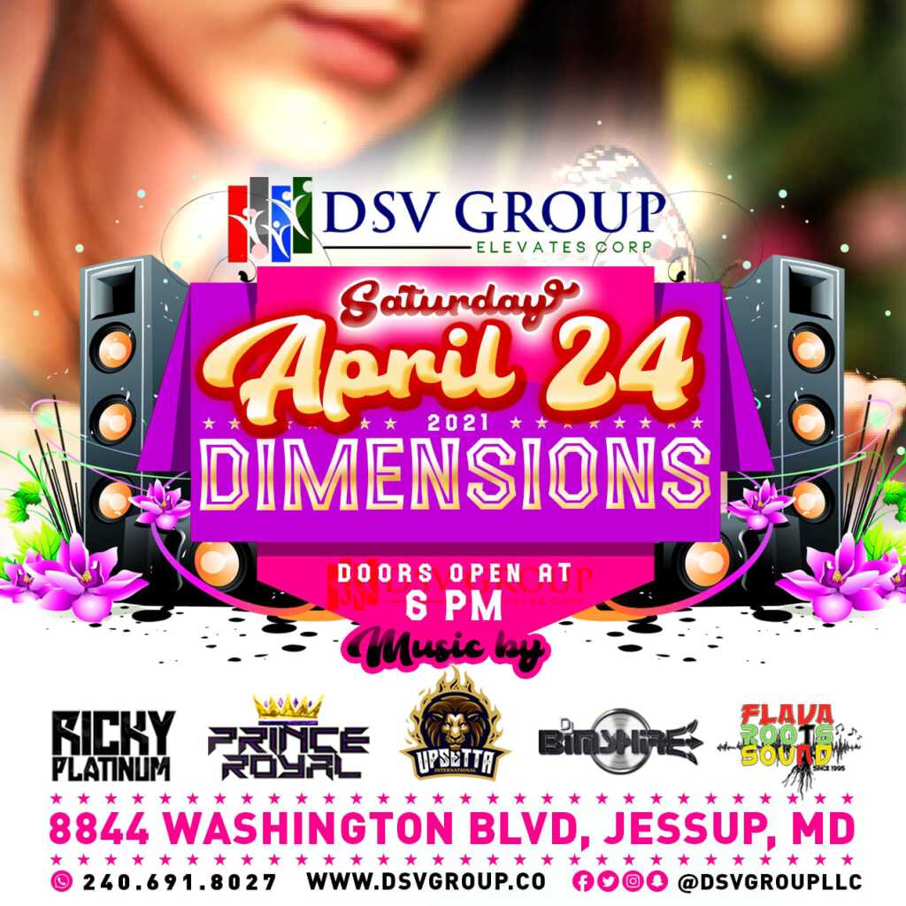 Dimensions flyer or graphic.