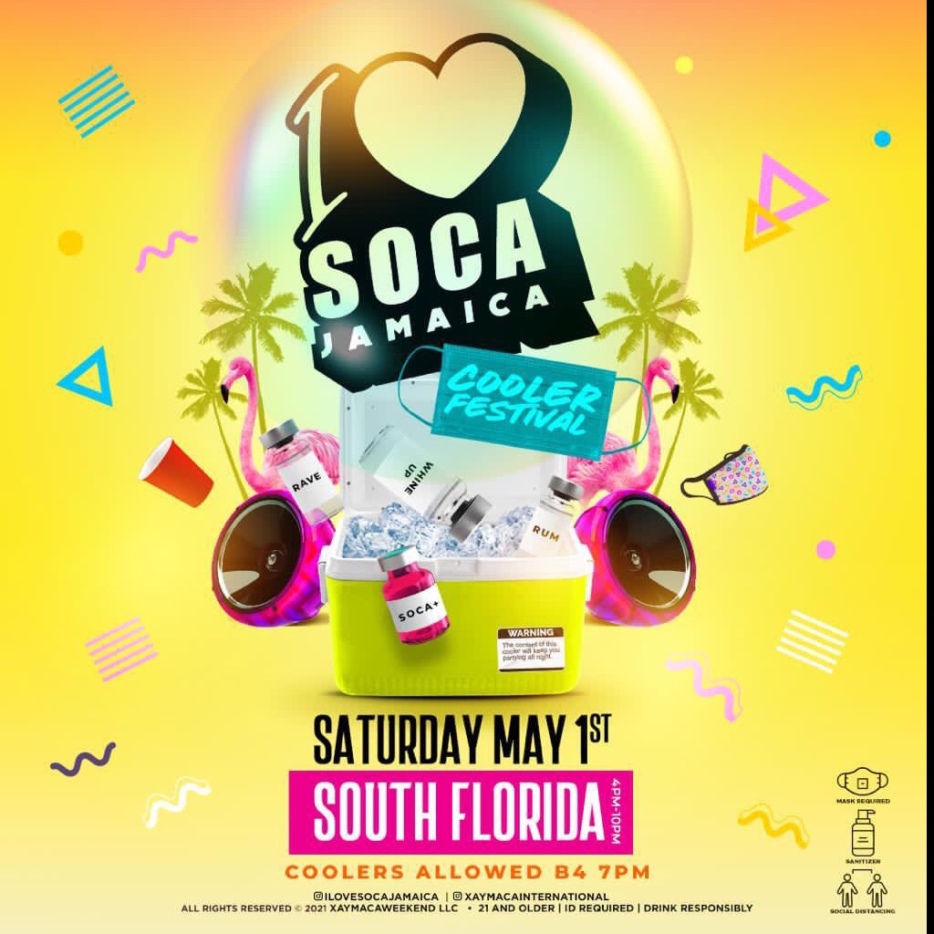 I Love Soca Jamaica flyer or graphic.