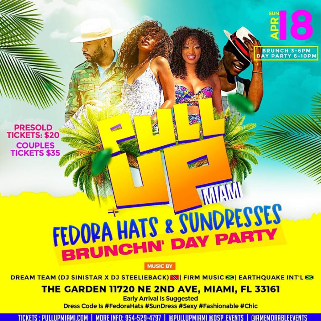 PullUp Miami BrunchN' Day Party  flyer or graphic.