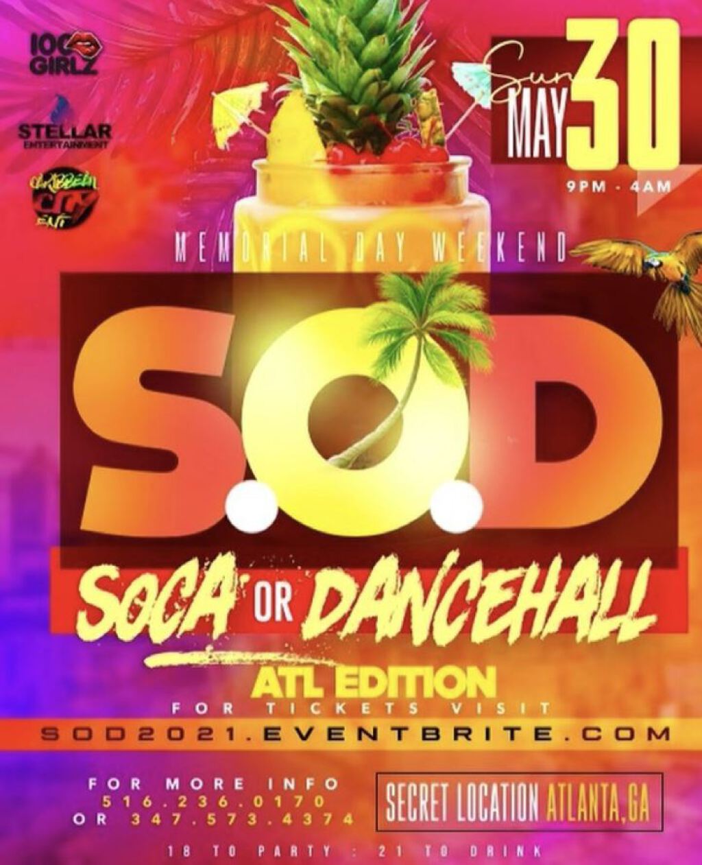 Soca Or Dancehall flyer or graphic.