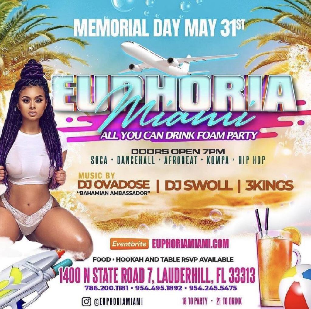 Euphoria Miami  flyer or graphic.