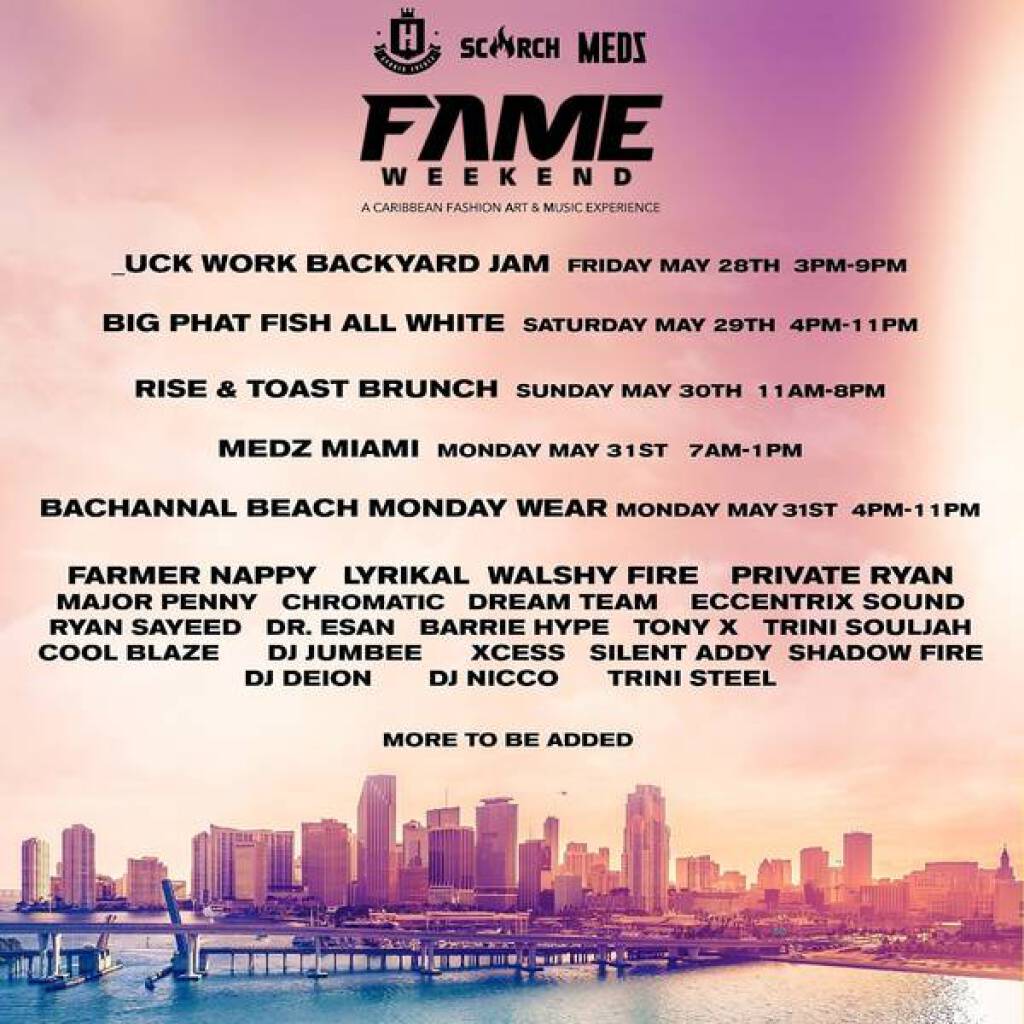 Fame Weekend All Access Pass flyer or graphic.