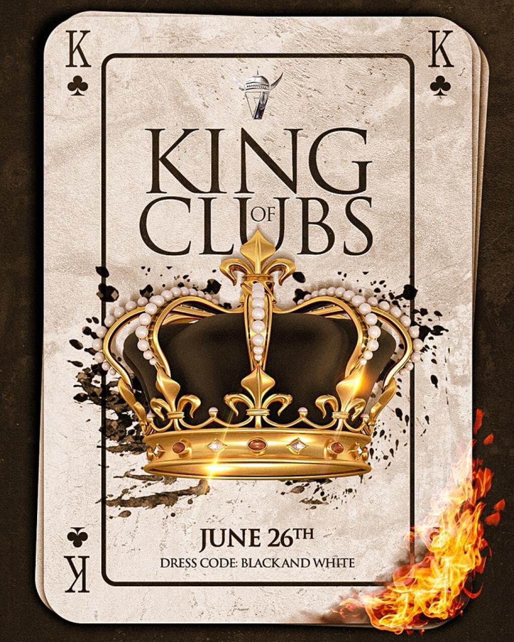 King Of Clubs flyer or graphic.