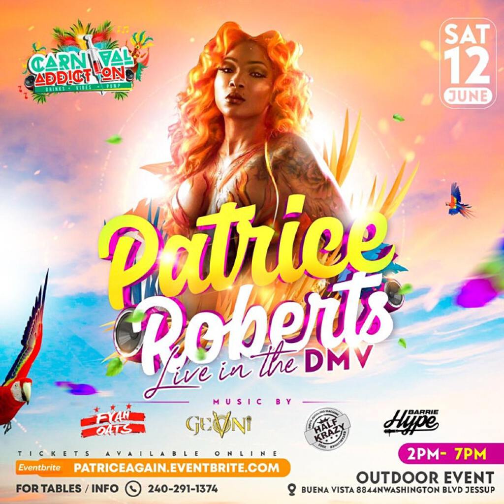 Patrice Roberts Live flyer or graphic.