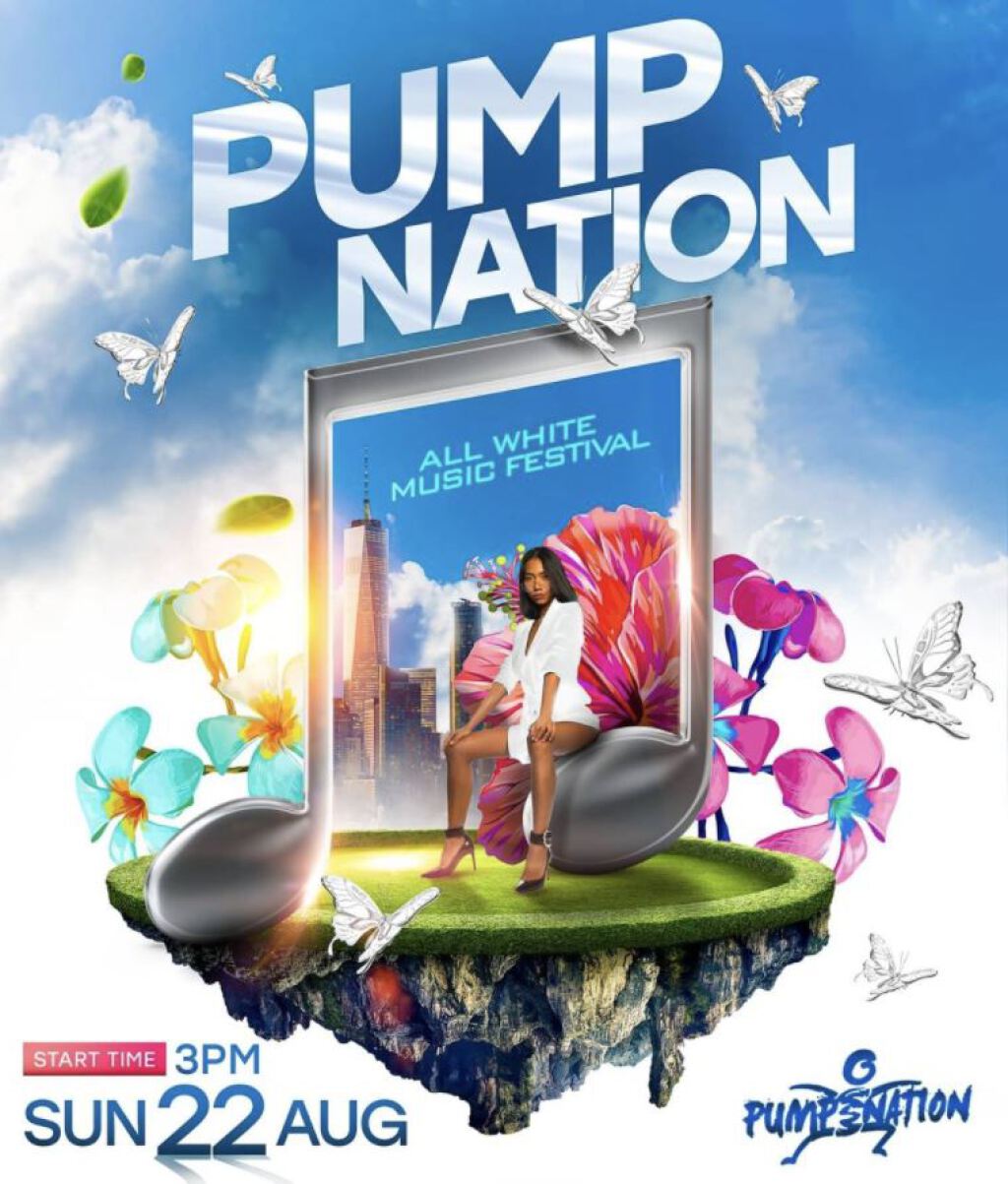 Pump Nation: The All White flyer or graphic.