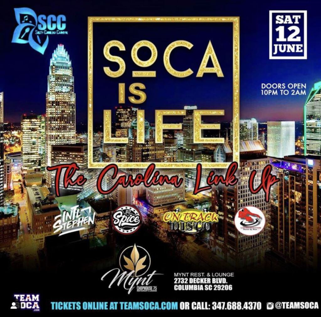 Soca Is Life flyer or graphic.