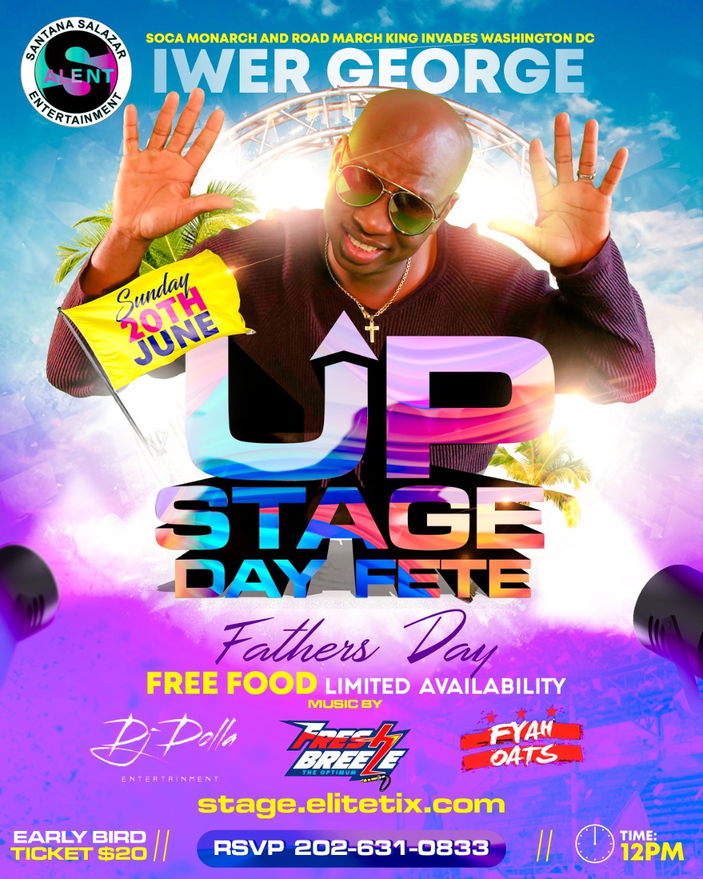 Up Stage Day Fete flyer or graphic.