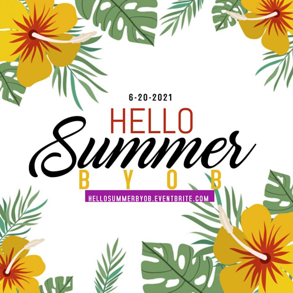 Hello Summer flyer or graphic.