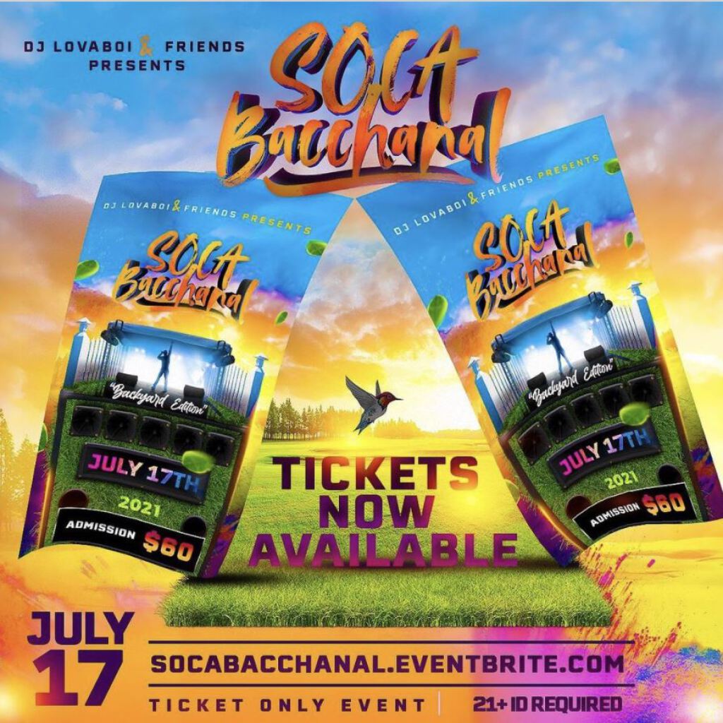 Soca Bacchanal - Backyard Edition flyer or graphic.