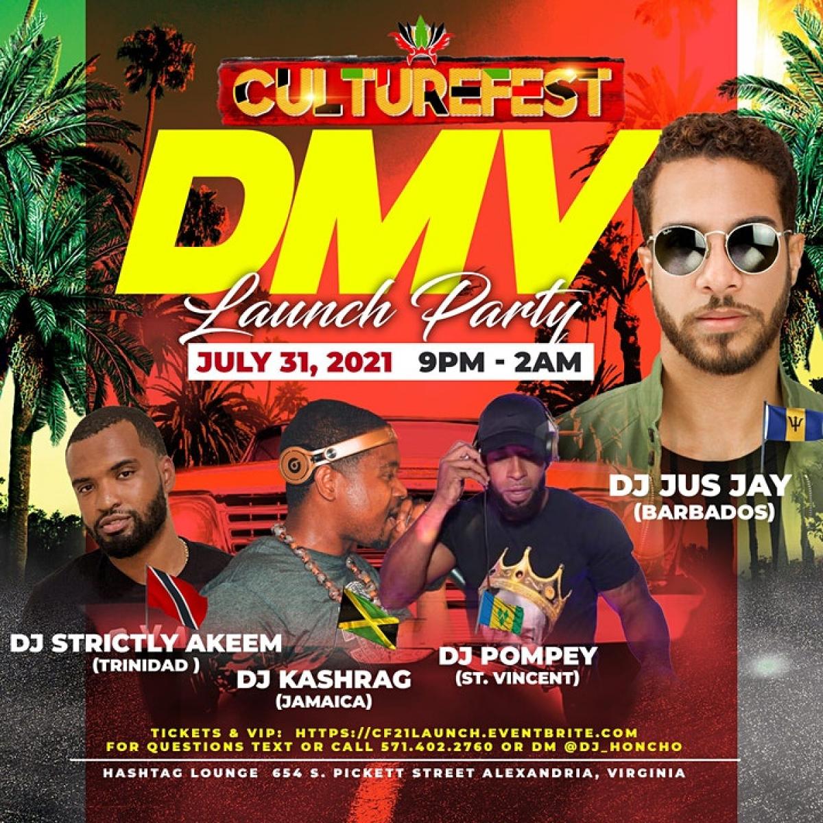 Culturefest DMV "Launch Party" flyer or graphic.