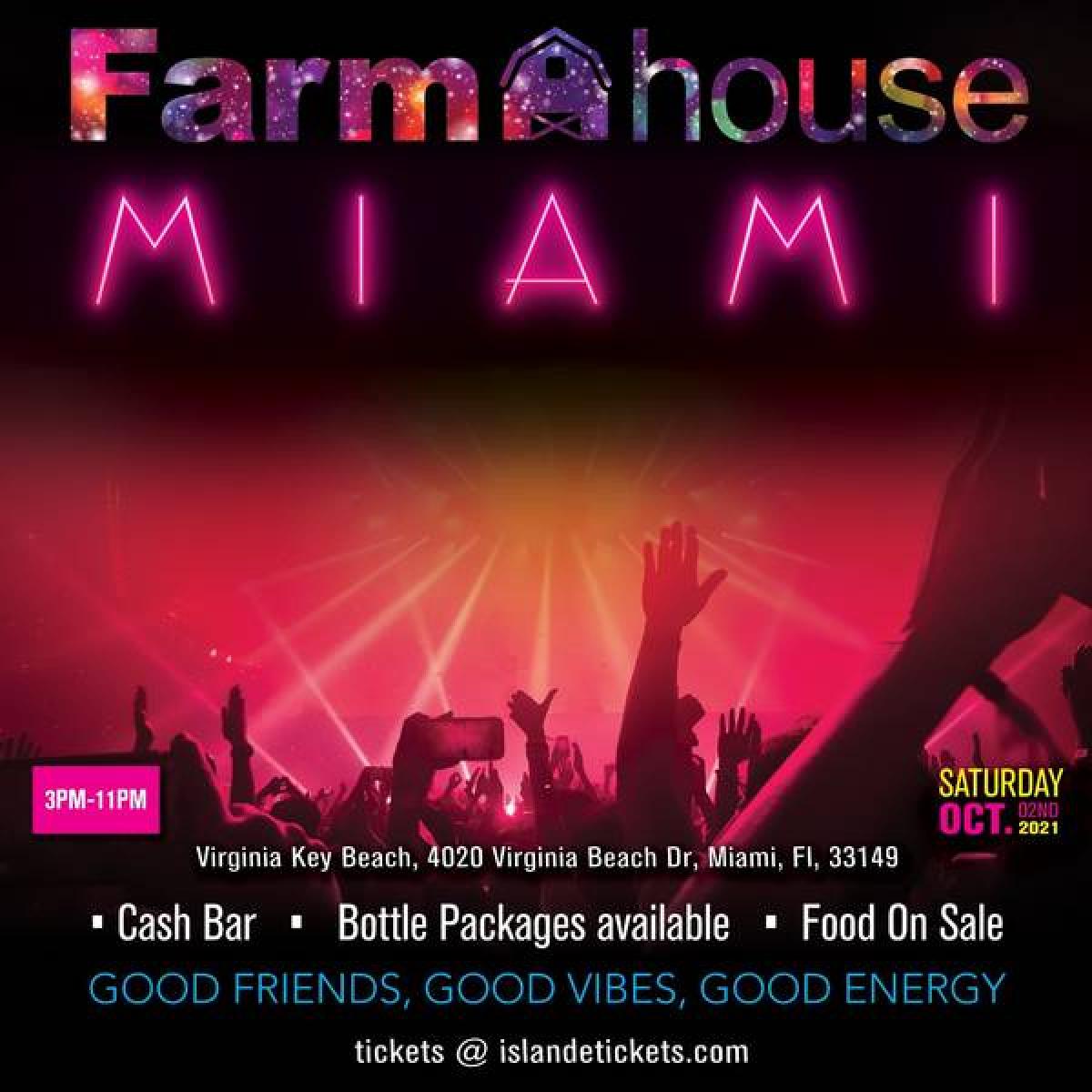 Farmhouse Miami flyer or graphic.