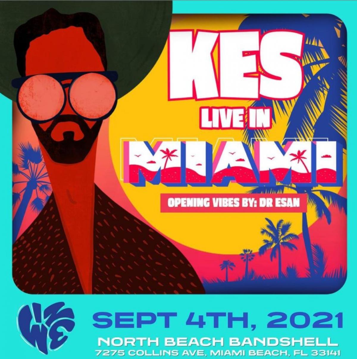 Kes The Band Live In Miami flyer or graphic.