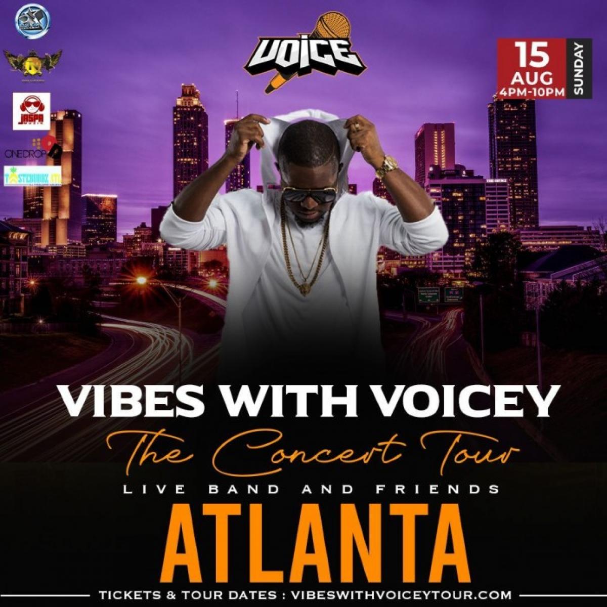 Vibes With Voicey: The Concert Tour Atlanta flyer or graphic.