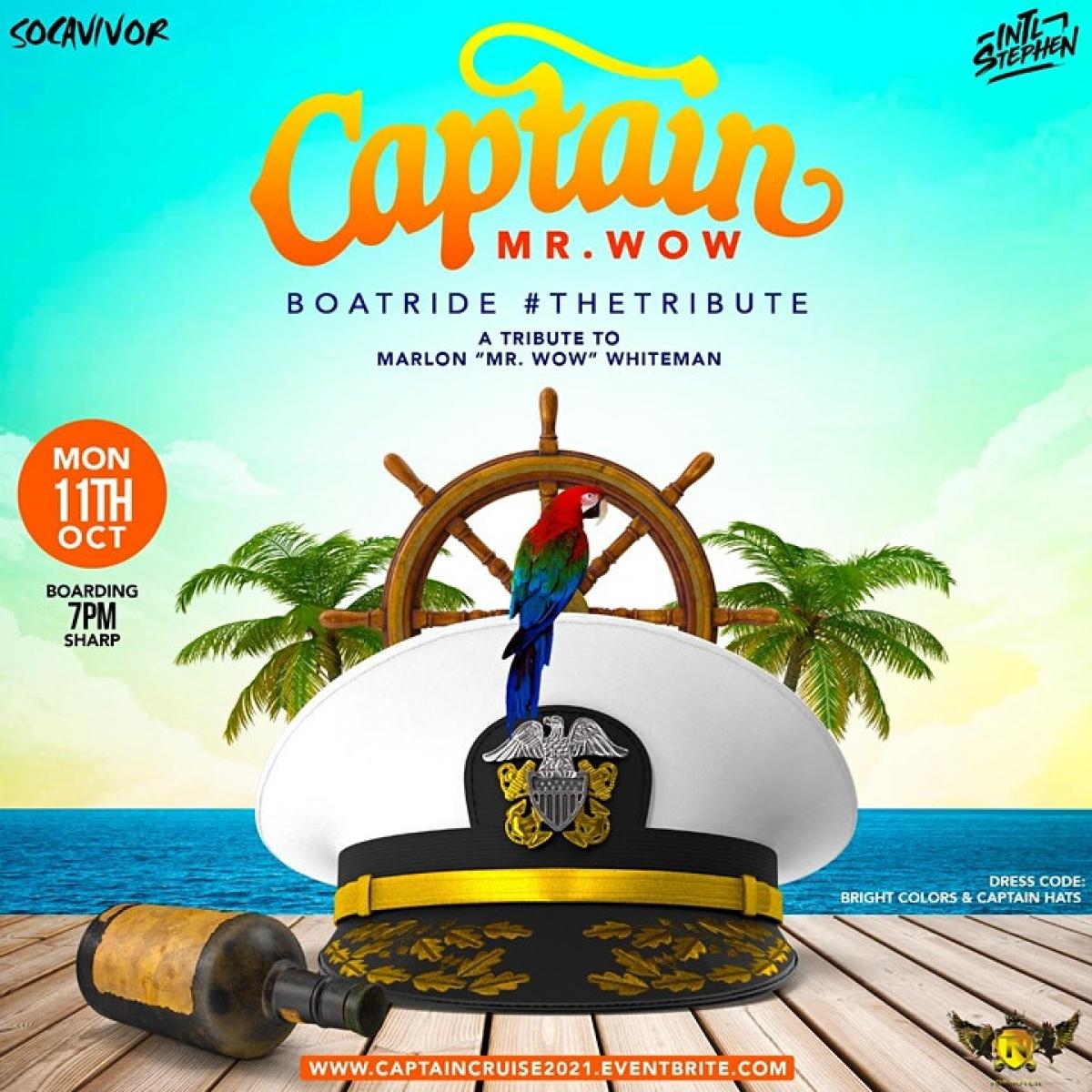 Captain Cruise - Bright Colors & Captain Hats flyer or graphic.