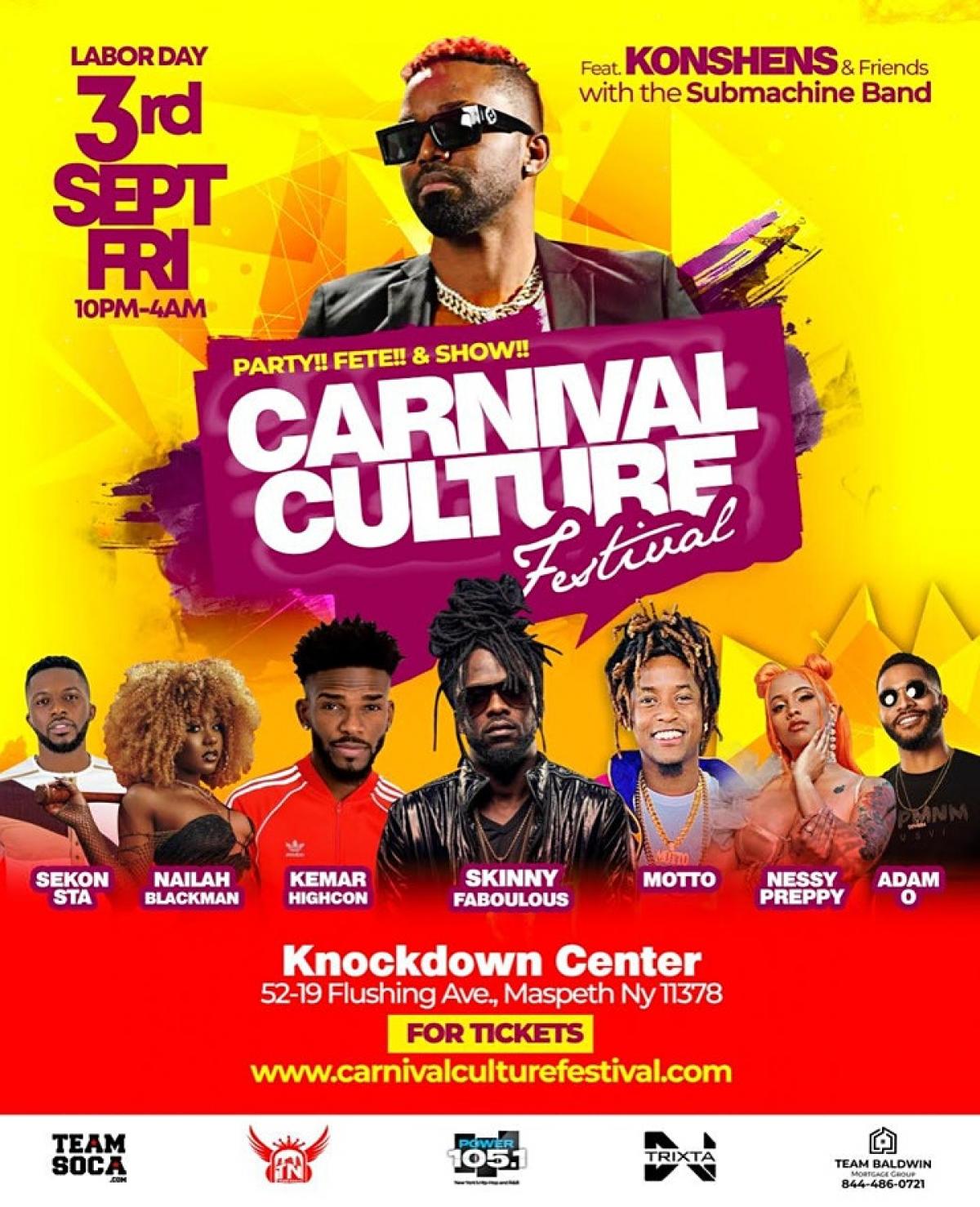 Carnival Culture Festival flyer or graphic.