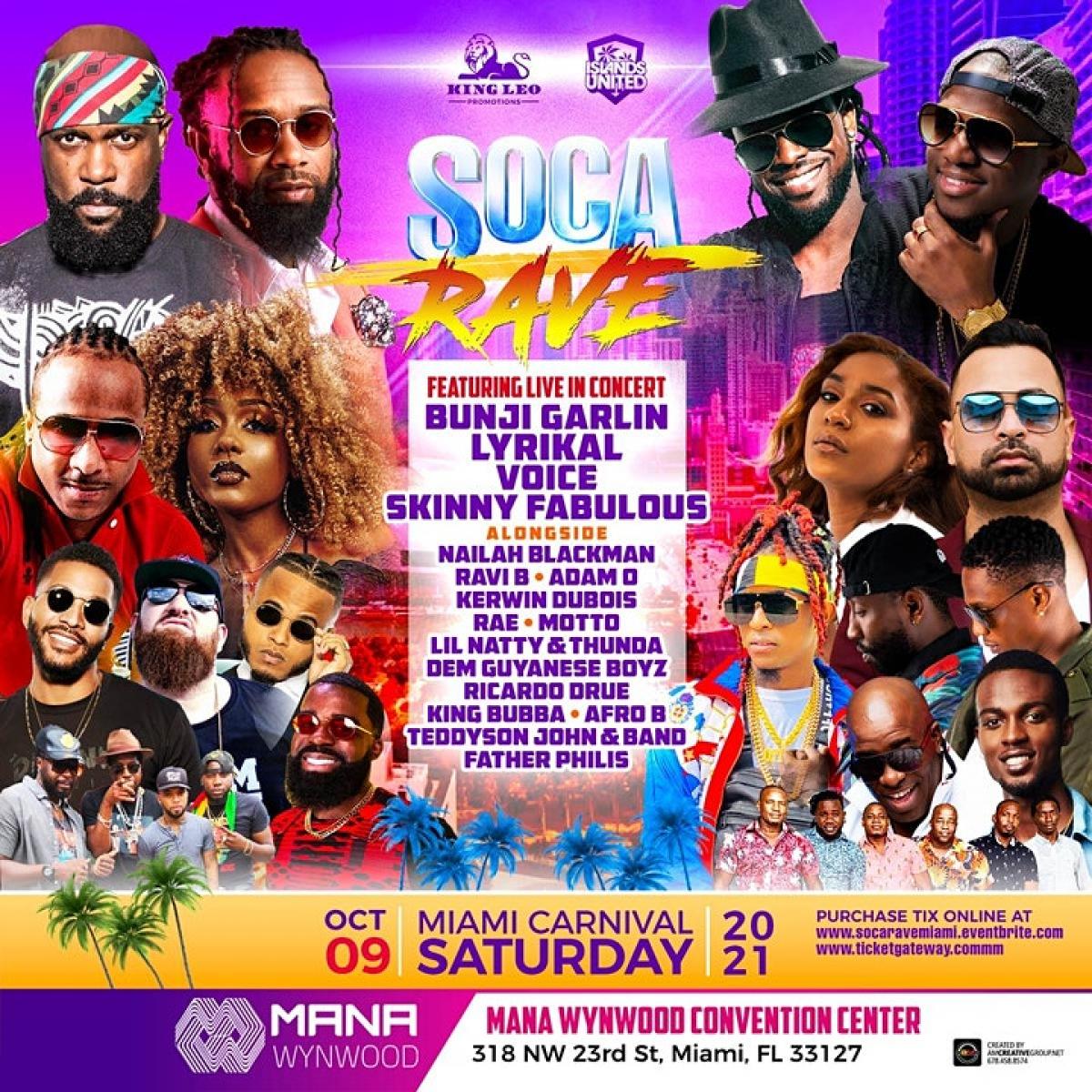 Soca Rave  flyer or graphic.