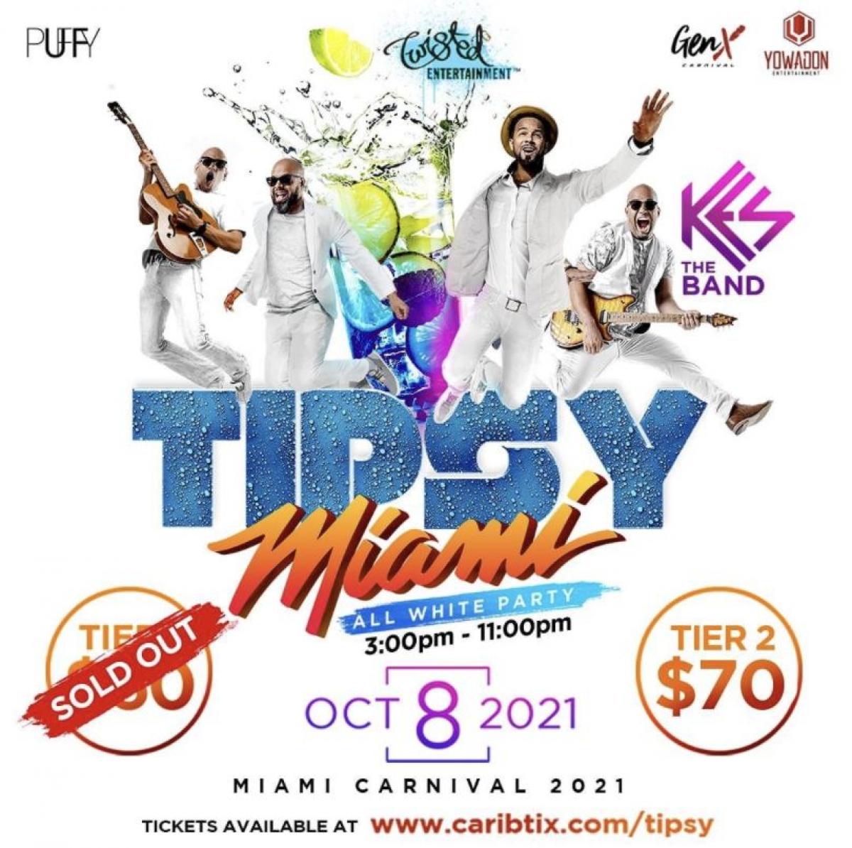 Tipsy Miami flyer or graphic.