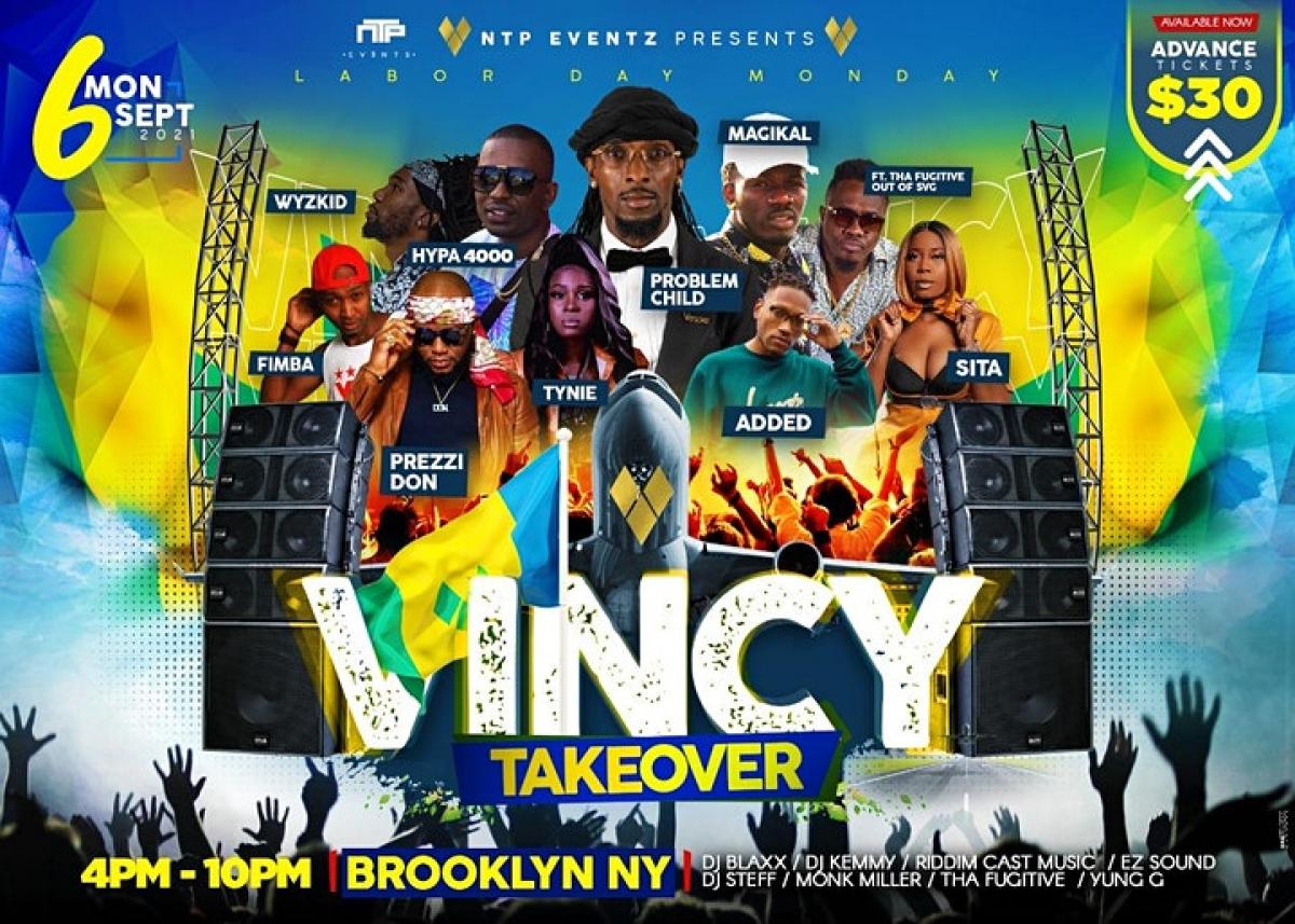 Vincy Takeover flyer or graphic.