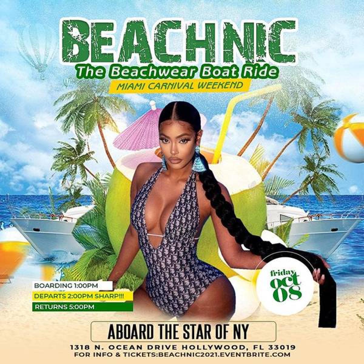 Beachnic: The Beachwear Boat Ride flyer or graphic.