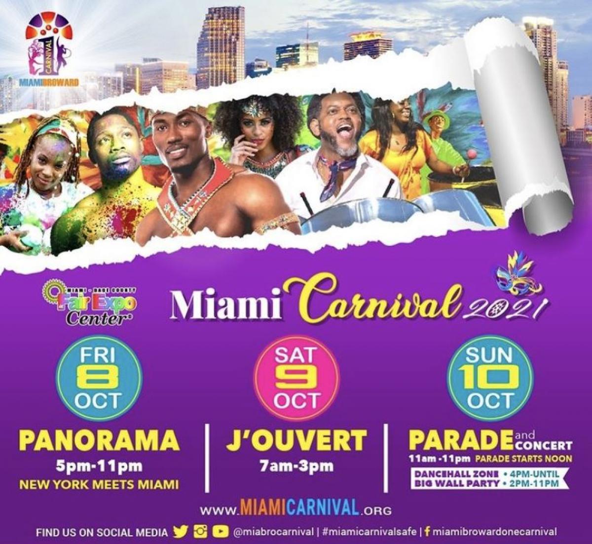 Miami Broward Carnival 2021 flyer or graphic.