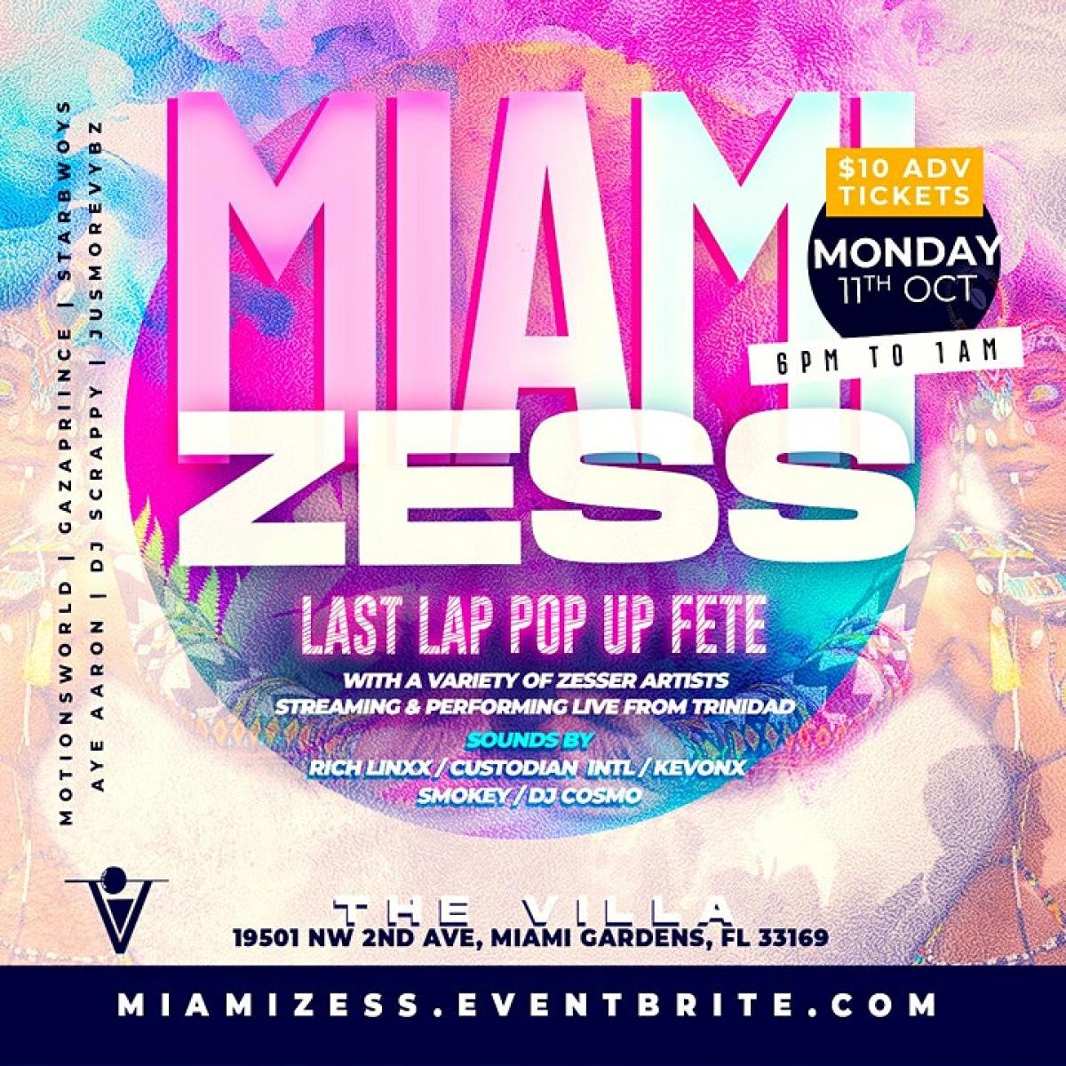 Miami Zess flyer or graphic.