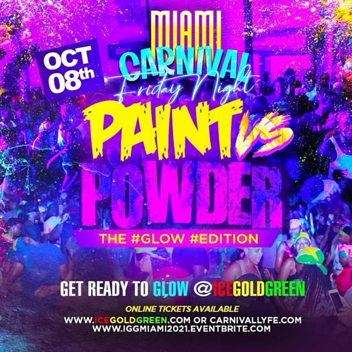 Paint vs Powder Glow Edition   flyer or graphic.