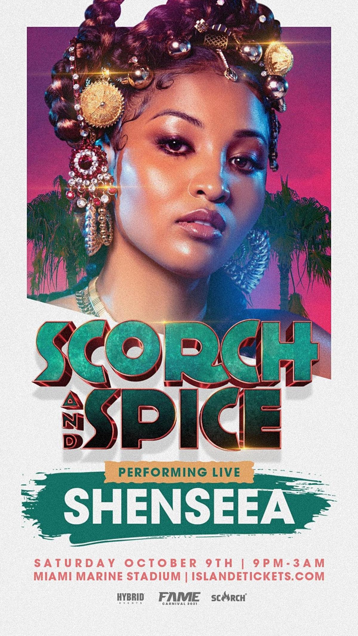 Scorch & Spice Miami Carnival flyer or graphic.