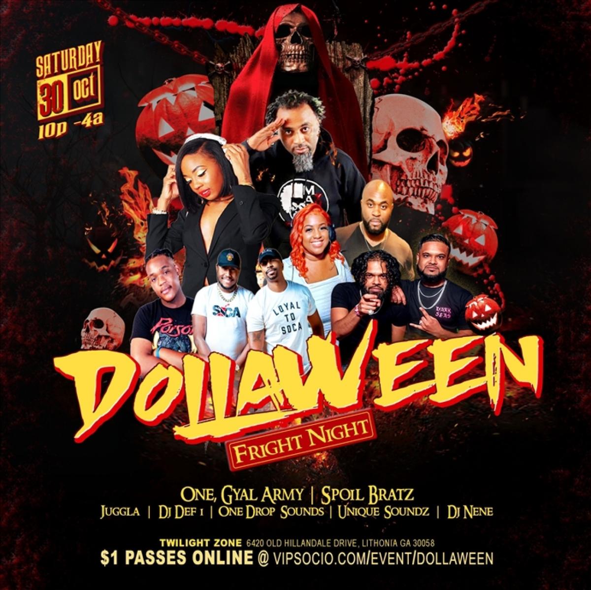 Dollaween: Fright Night flyer or graphic.