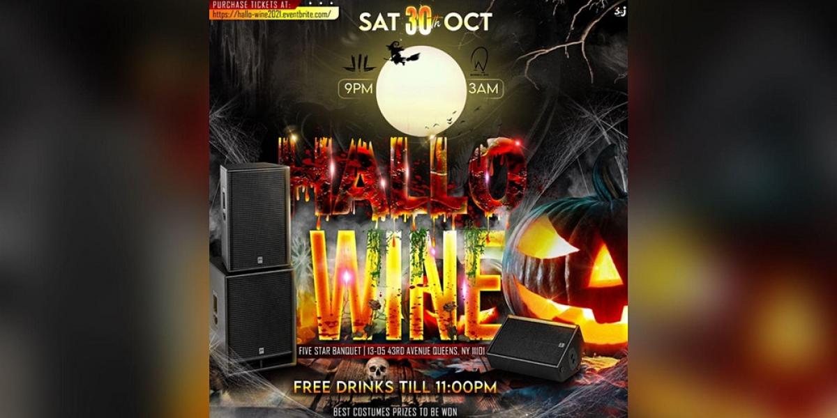 HALLO-WINE flyer or graphic.