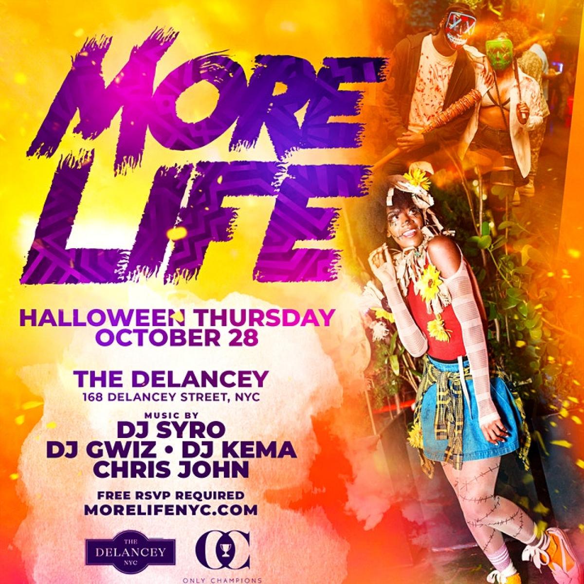 More Life: The Halloween Edition flyer or graphic.