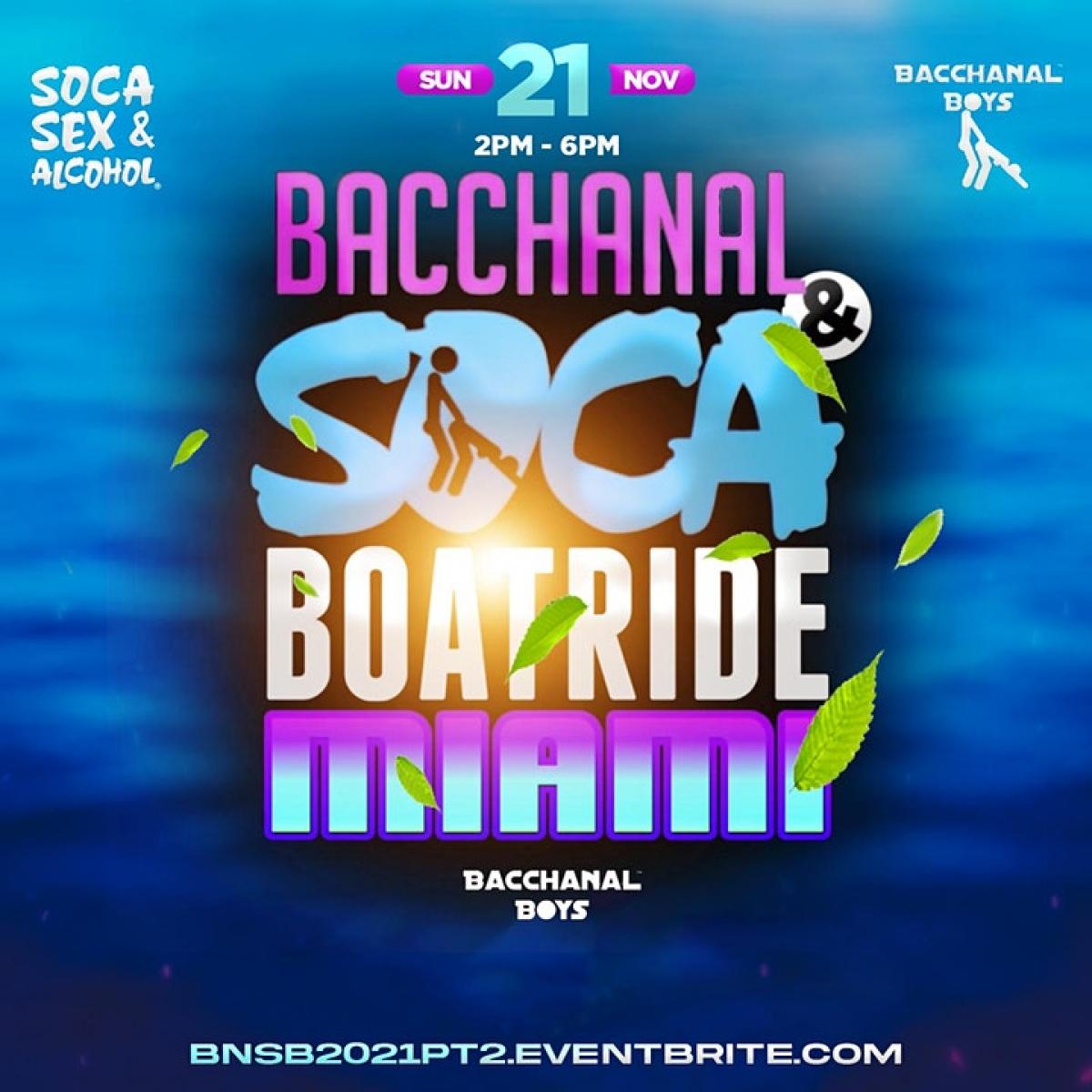 Bacchanal & Soca flyer or graphic.