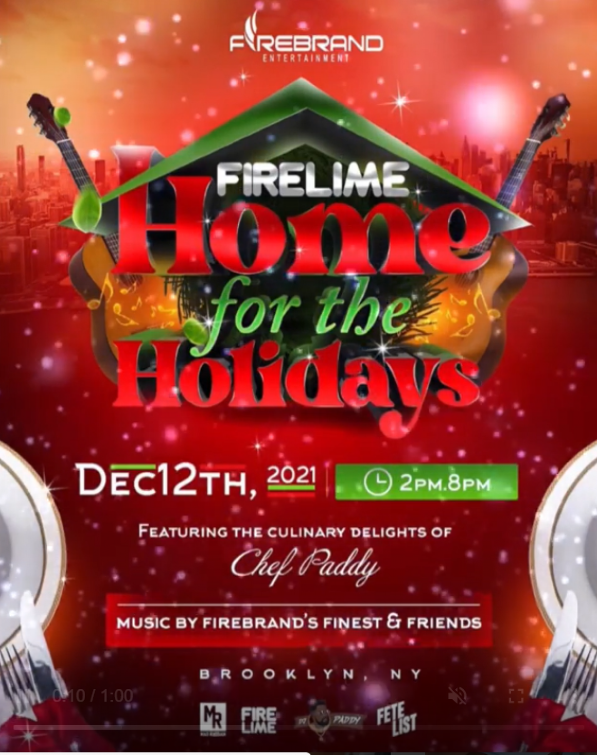 Fire Lime: Home For The Holidays flyer or graphic.