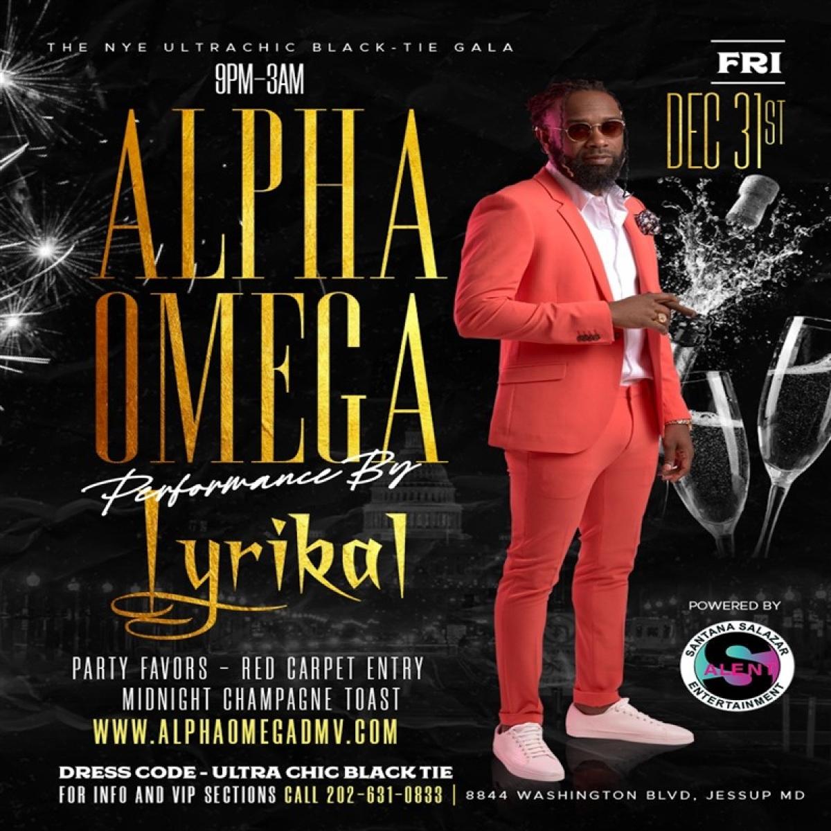 Alpha Omega  flyer or graphic.