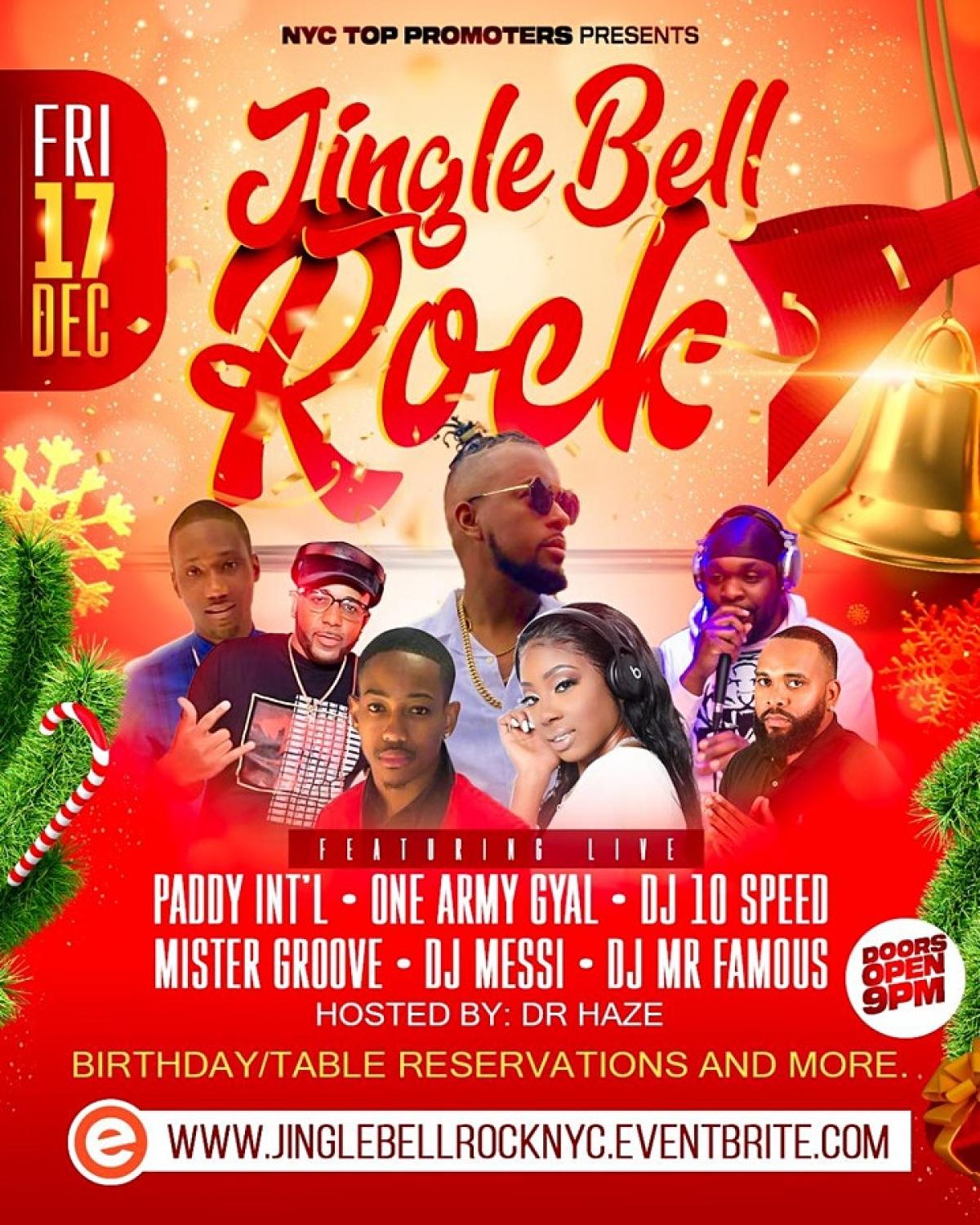 Jingle Bell Rock NYC flyer or graphic.