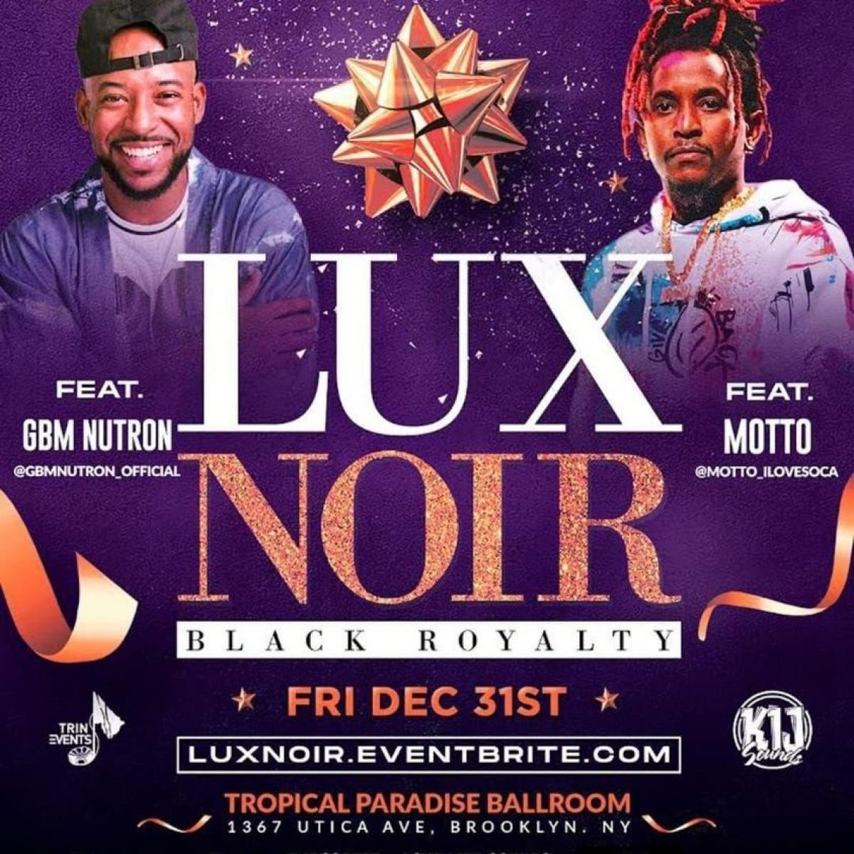 Lux Noir 2021 flyer or graphic.