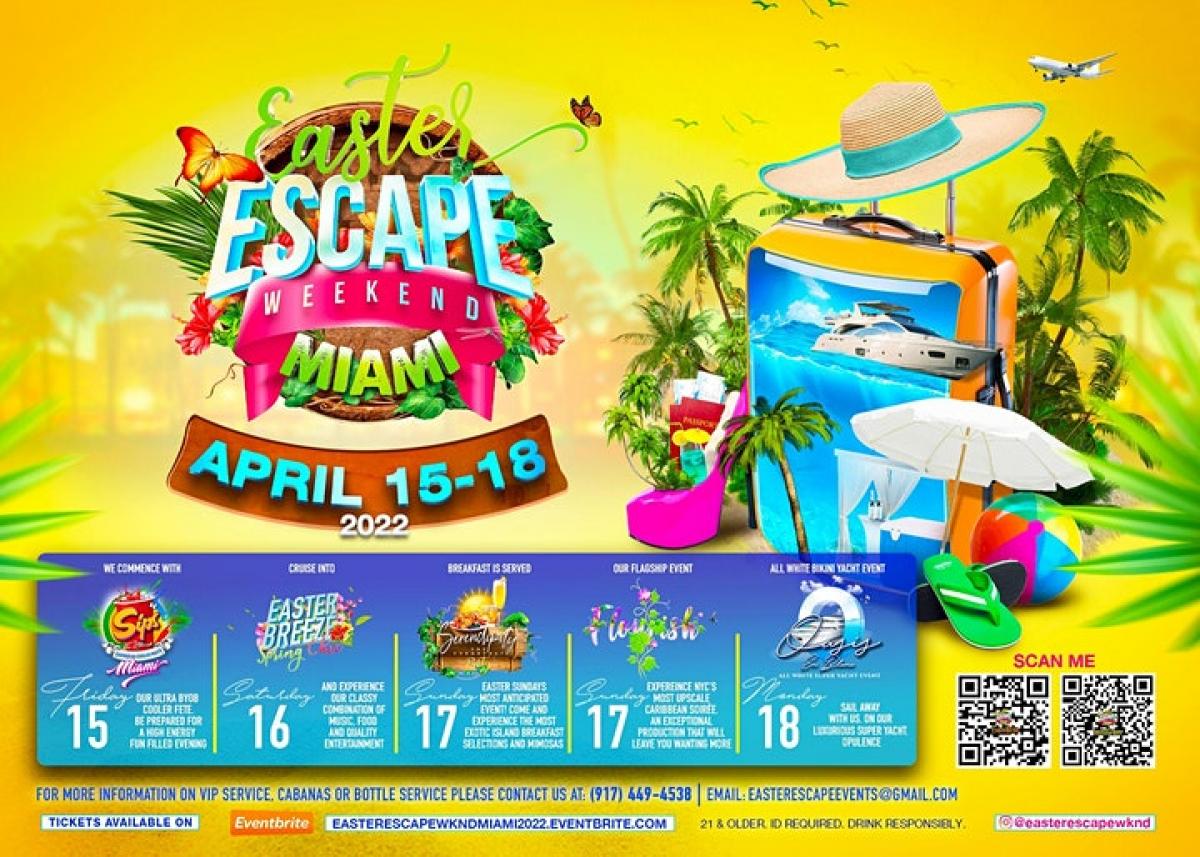 Easter Escape Weekend Miami 2022  flyer or graphic.