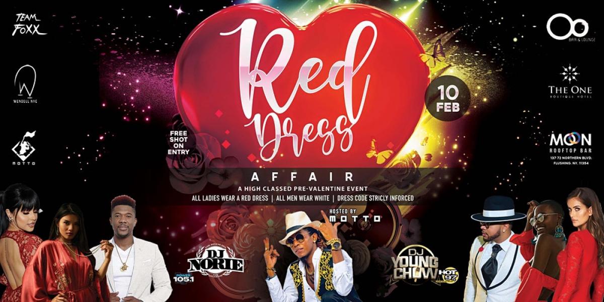 Motto's Red Dress Affair flyer or graphic.