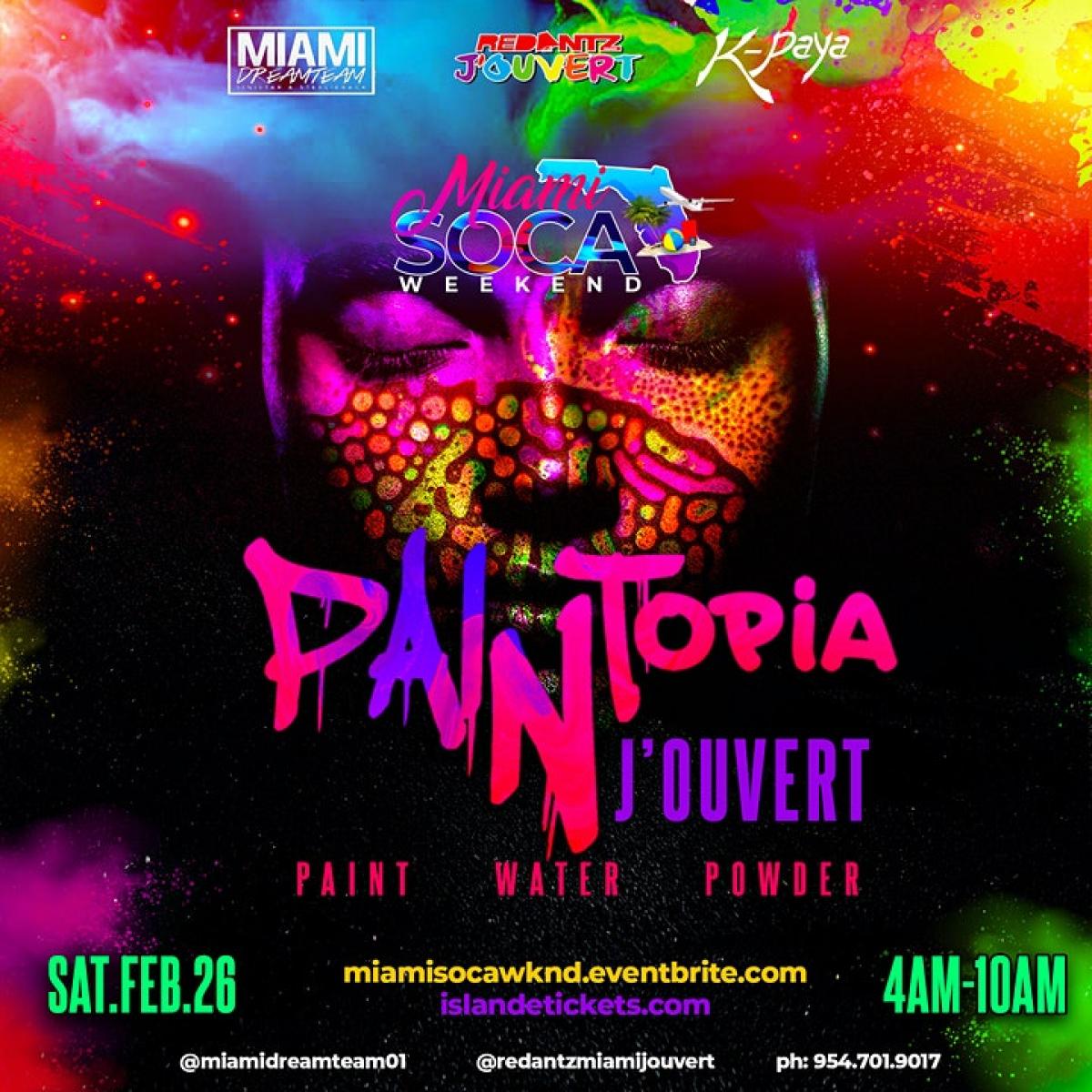 Paintopia Jouvert flyer or graphic.