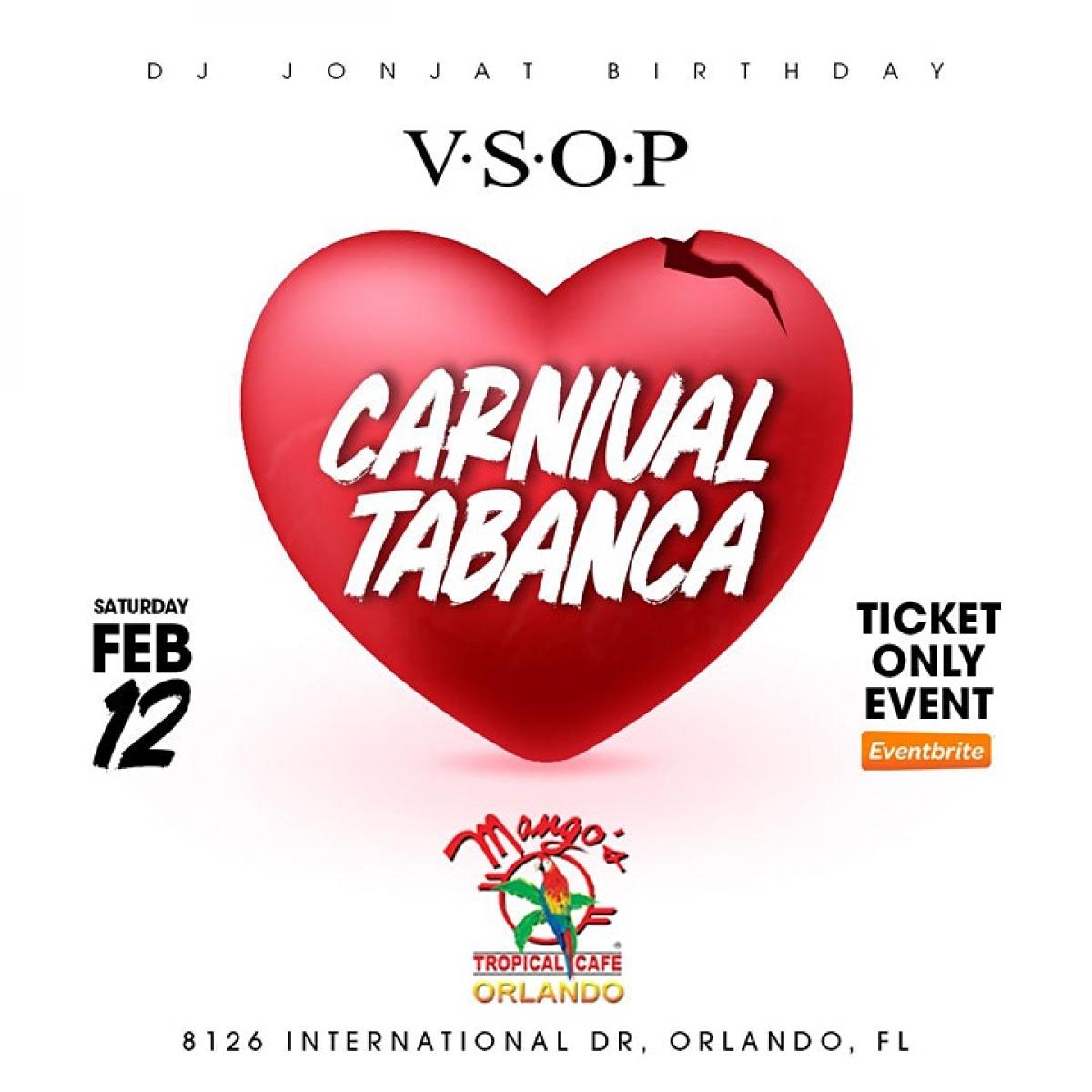 VSOP - Carnival Tabanca flyer or graphic.