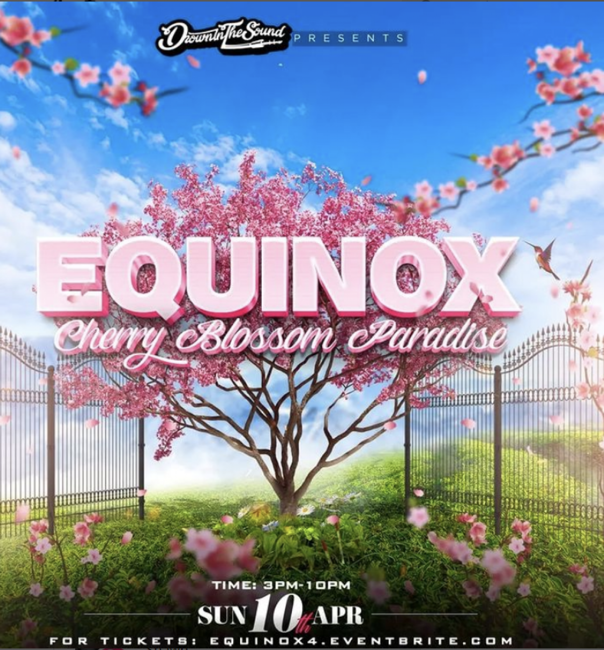 Equinox: Cherry Blossom Paradise flyer or graphic.