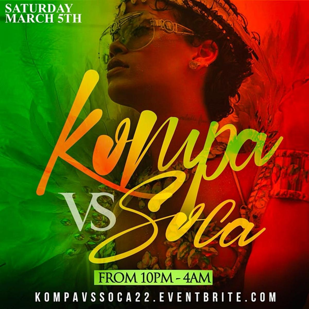 Kompa vs Soca flyer or graphic.