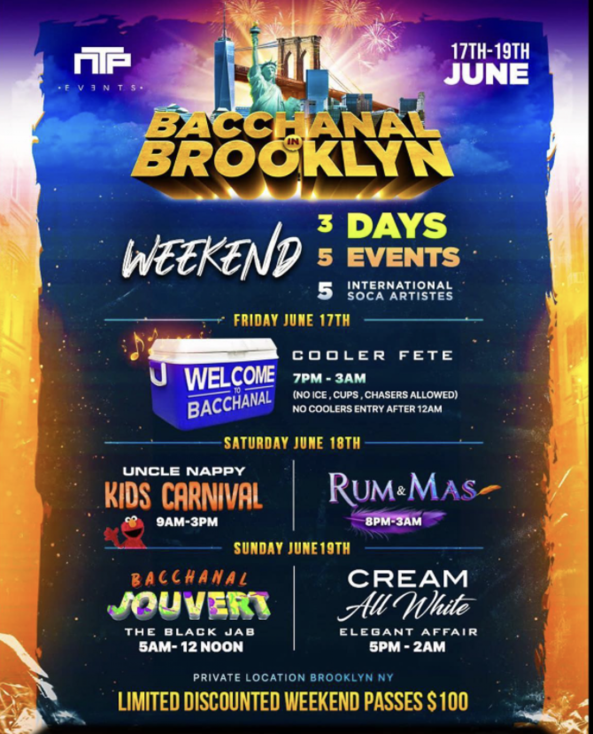 Baccahnal In Brooklyn Weekend flyer or graphic.