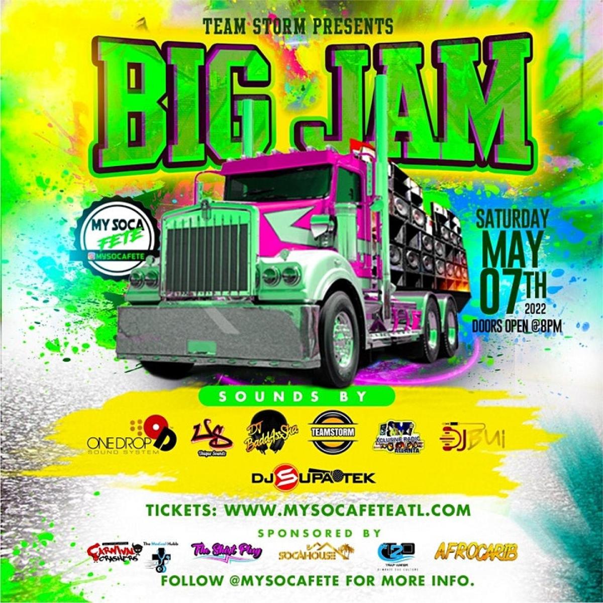 Big Jam flyer or graphic.