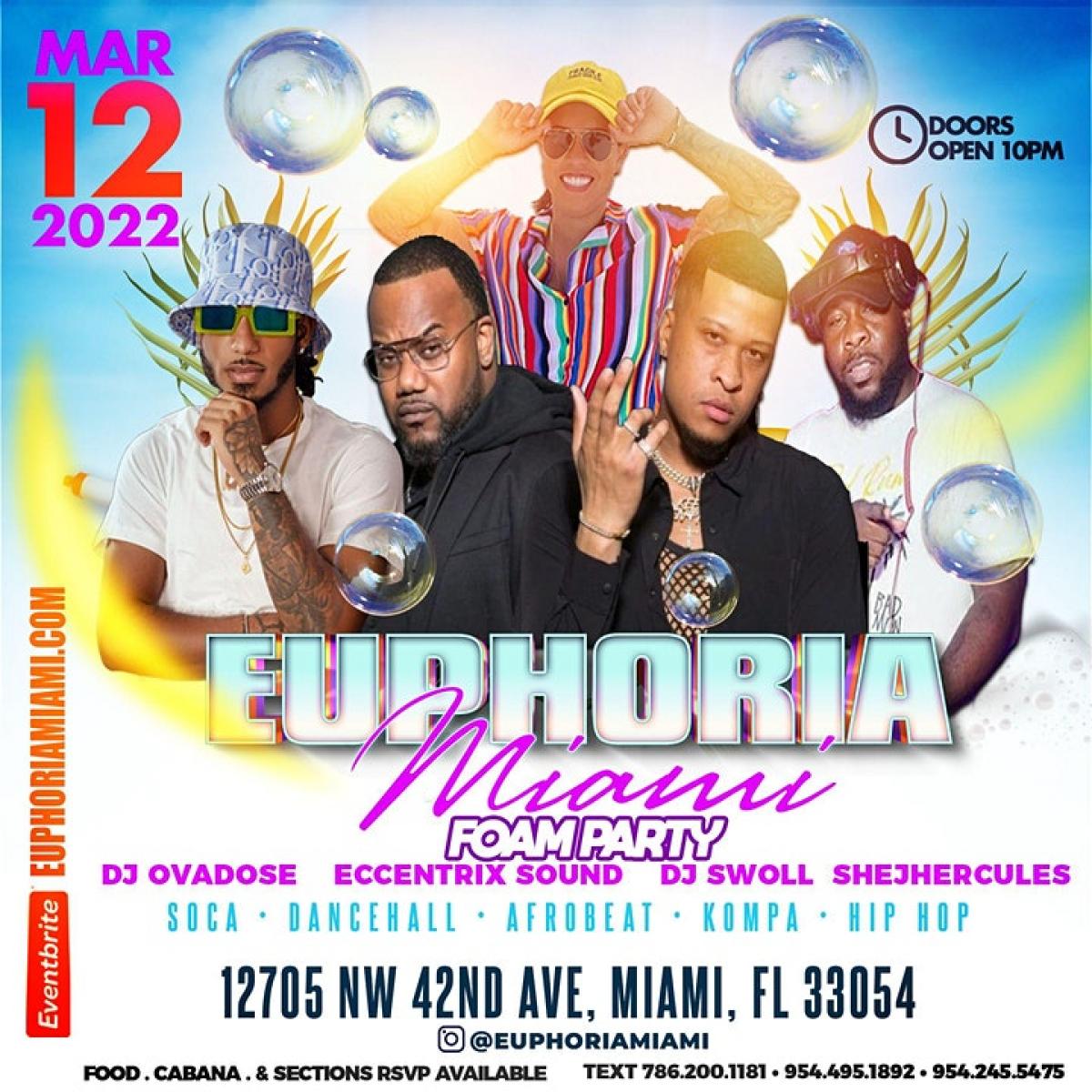 Euphoria Miami  flyer or graphic.