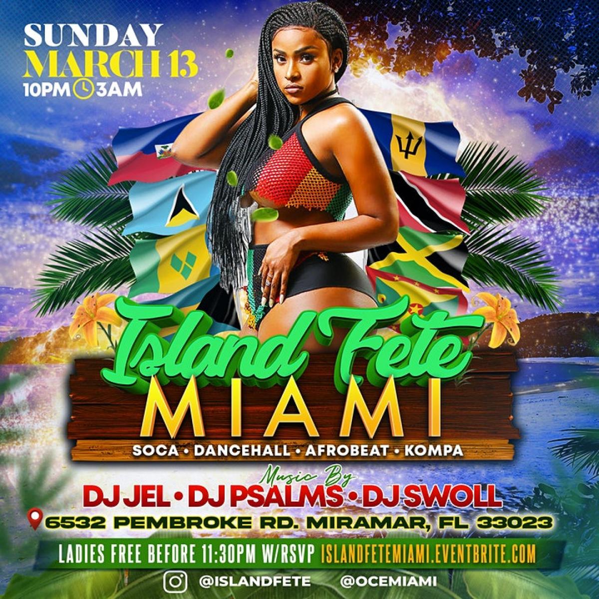 Island Fete Miami flyer or graphic.