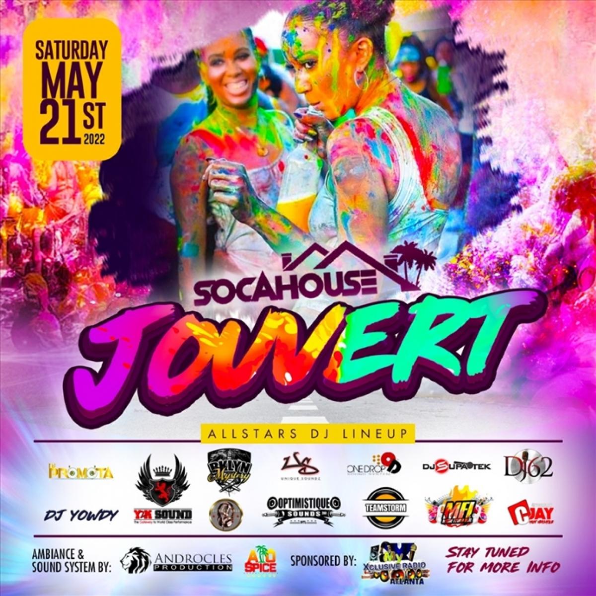 Soca House Jouvert 2022 flyer or graphic.