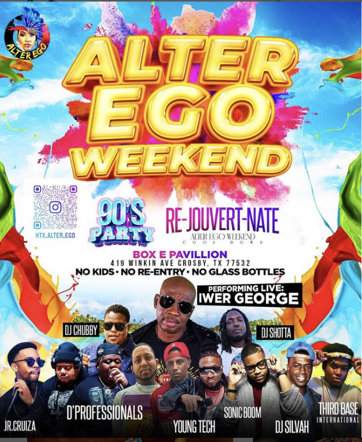 Alter Ego Weekend 2022 flyer or graphic.